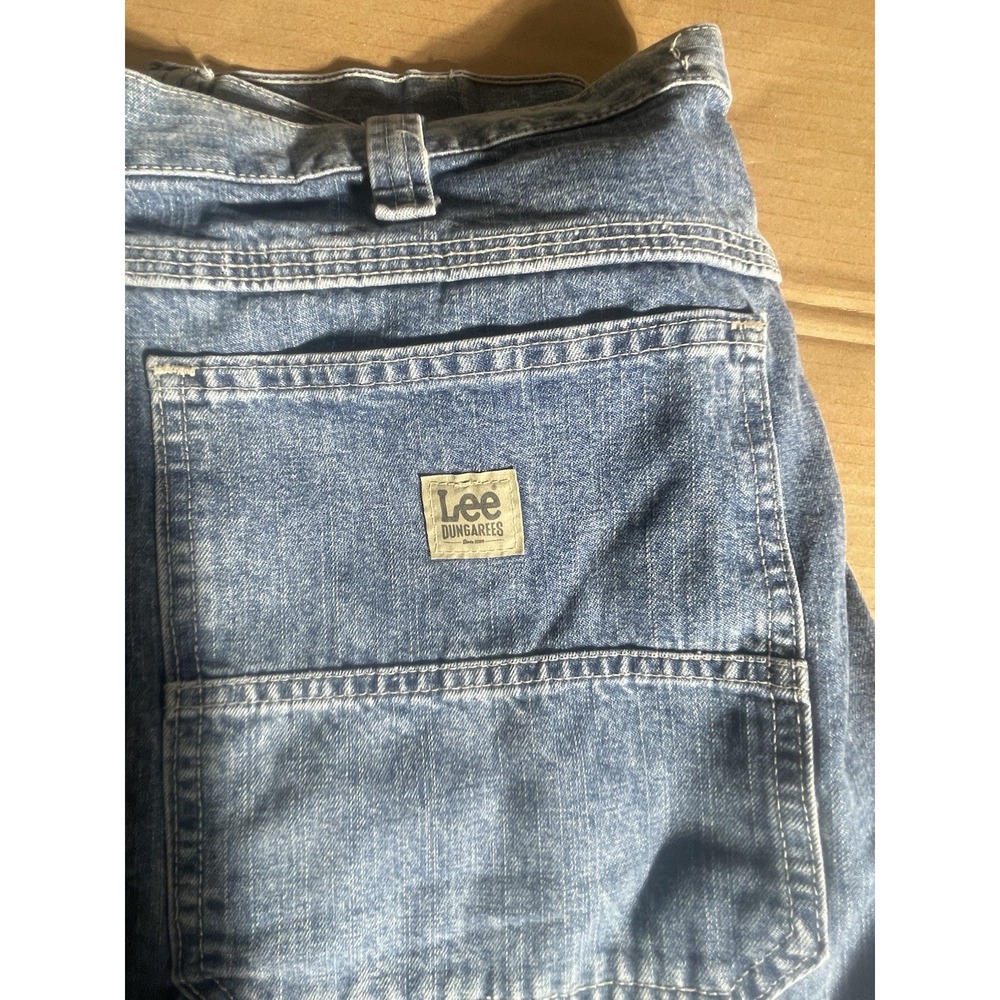 Vintage Lee Dungarees Carpenter Jeans Mens Baggy Skater Work 38X32